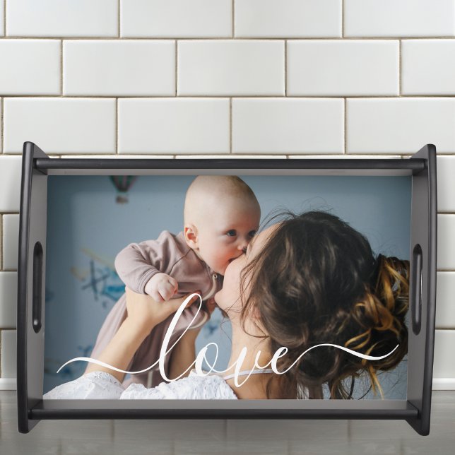 Custom Photo and Love Script Serving Tray (Creator Uploaded)