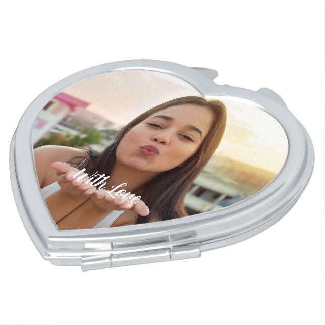 Custom Photo and Message Compact Mirror (Turned)
