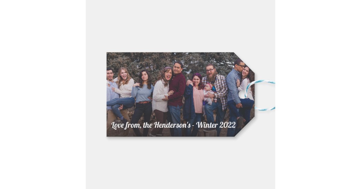 Custom Photo and Message Gift Tag | Zazzle