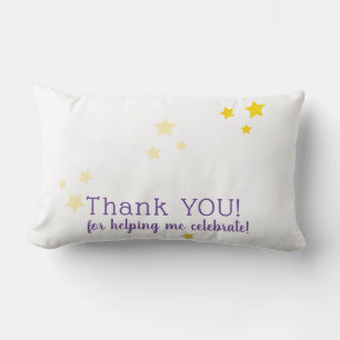 Custom Photo and Message Narwhal Happy Birthday Lumbar Pillow