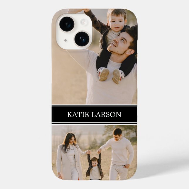 Custom Photo and Monogram Personalized Case-Mate iPhone Case (Back)