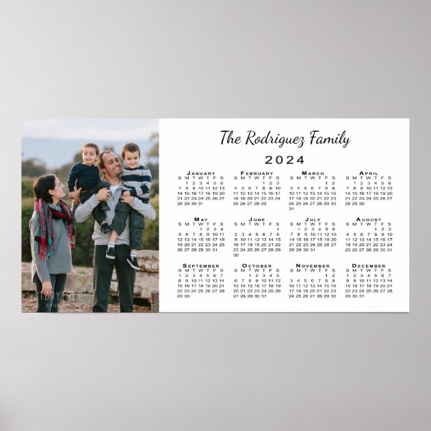 Custom Photo And Name 2024 Calendar Poster Zazzle   Custom Photo And Name 2024 Calendar Poster R962b4e00a7014379aa27ffff66c733fc I1m 8byvr 630 