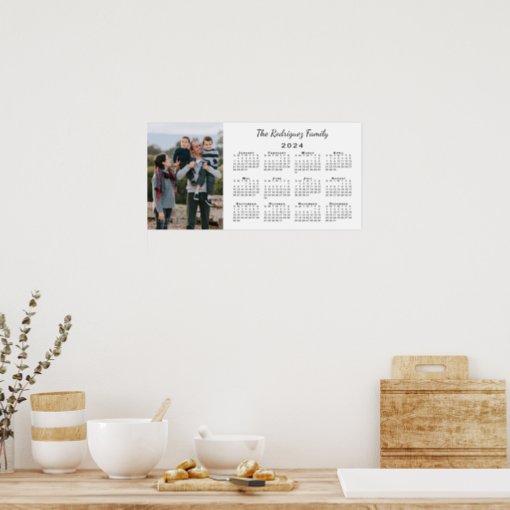 Custom Photo And Name 2024 Calendar Poster Zazzle   Custom Photo And Name 2024 Calendar Poster R962b4e00a7014379aa27ffff66c733fc Mjw66 510 