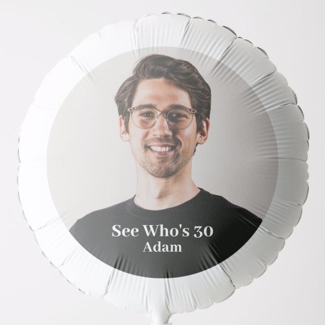 Custom Photo and Name Birthday Balloon (Front)