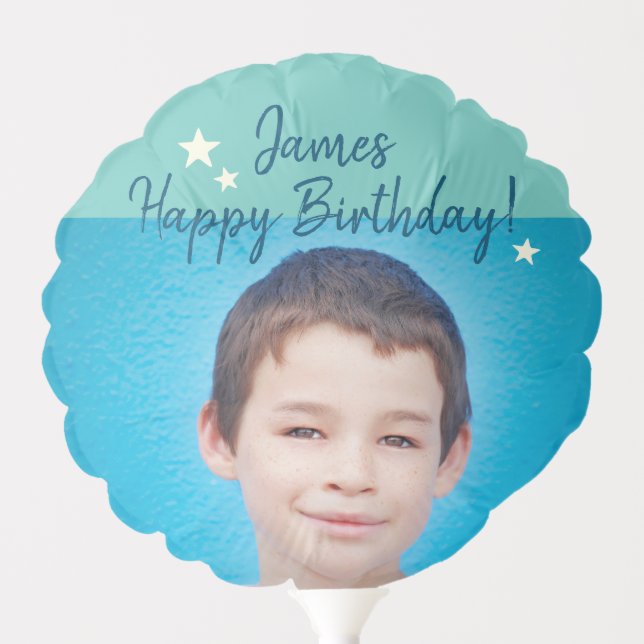Custom Photo and Name Birthday Balloon (Front)