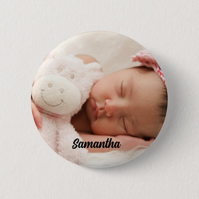 Custom Photo and Name Button (Front)