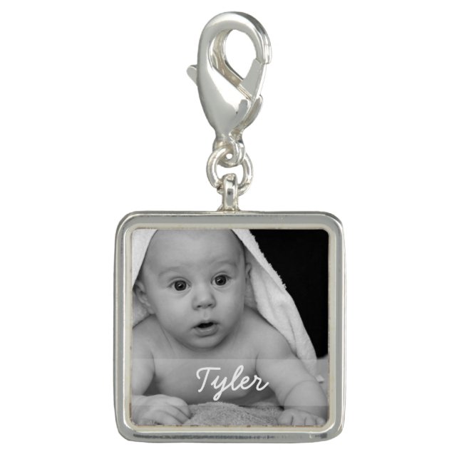 Custom Photo and Name Charm (Front)