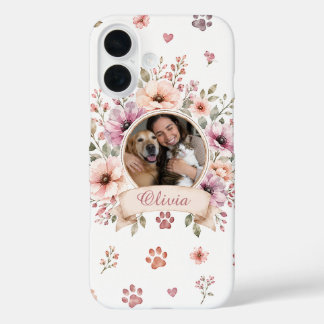 Custom Photo And Name | Dog & Cat Lovers Gift iPhone 16 Case
