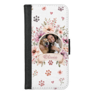 Custom Photo And Name   Dog & Cat Lovers Gift iPhone 8/7 Wallet Case