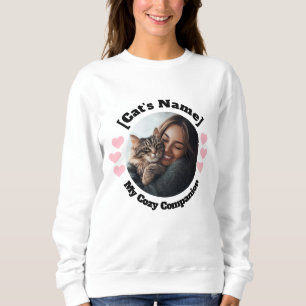 Custom Photo and Name For Cat Lovers Sweatshirt