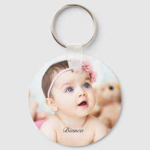 Custom Photo and name Keychain