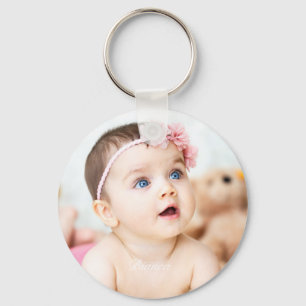 Custom Photo and name Keychain