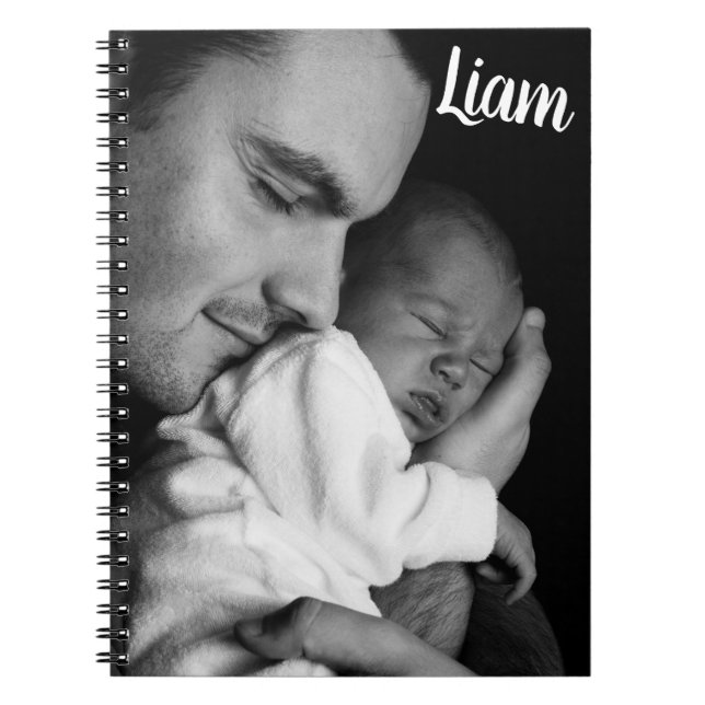Custom photo and name notebook personalized (Front)