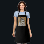 Custom Photo and Name Personalized Adult Apron<br><div class="desc">Upload a photo, add a name or text, and easily create your personalized apron. Click CUSTOMIZE to change the background color or text color. You can TRANSFER this DESIGN on other Zazzle products and adjust it to fit most of the Zazzle items. Standard Studio designs are made in high-resolution vector...</div>