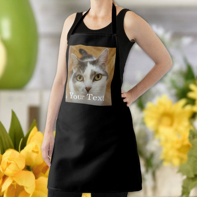 Custom Photo and Name Personalized Adult Apron