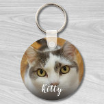 Custom Photo And Name Personalized Keychain<br><div class="desc">Upload your photo, add a name, and create your perfect personalized photo keychain. You can TRANSFER this DESIGN on other Zazzle products and adjust it to fit most of the Zazzle items. You can also click the CUSTOMIZE button to add, delete or change details like background color, text, font or...</div>