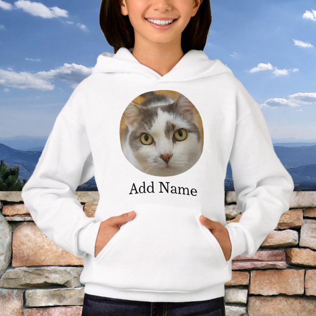 Custom Photo and Name Personalized Kids Hoodie (Creator Uploaded)