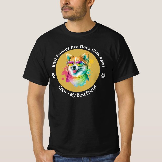 Custom Photo and Name Personalized Men’s Funny T-Shirt (Front)