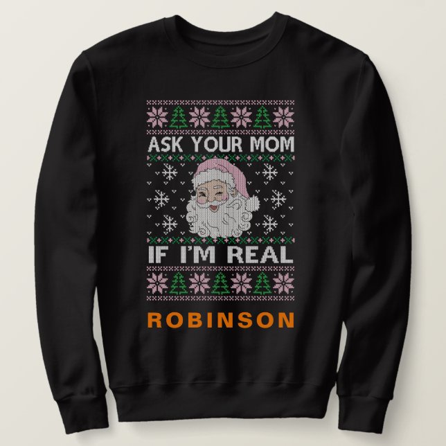 Custom Photo and Name Personalized Unisex Cute Sweatshirt (Design Front)
