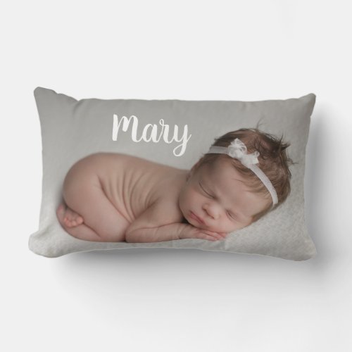 Custom photo and name pillow personalized
