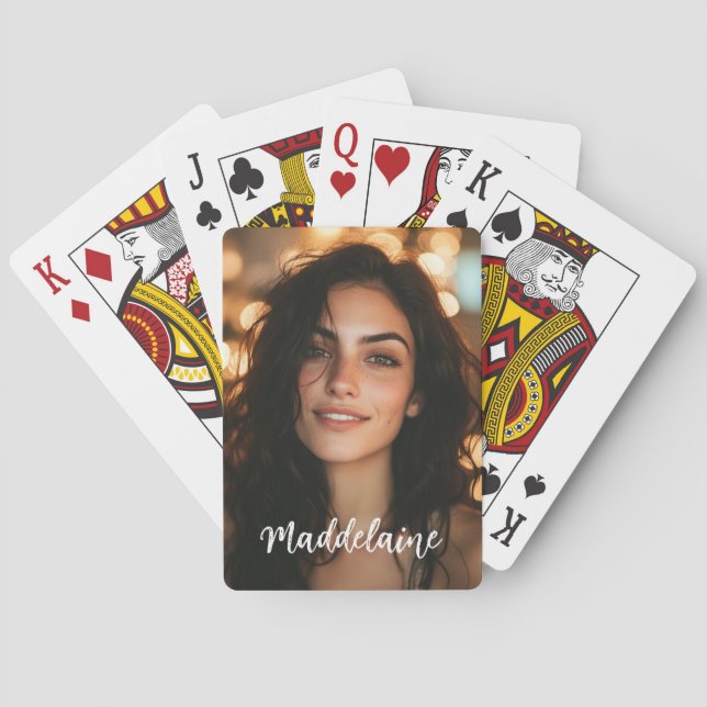 Custom Photo and Name Poker Cards (Back)