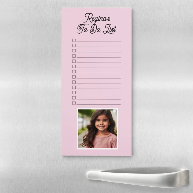 Custom Photo and Name To Do List Magnetic Notepad (In Situ)