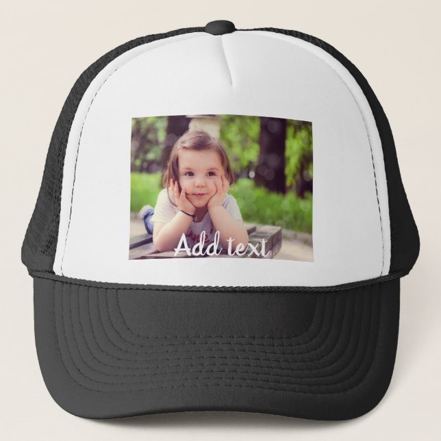 Custom Photo and Name Trucker Hat (Front)
