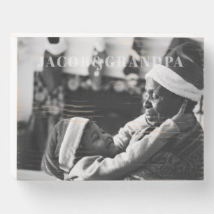 Custom Photo and Name Typography Wooden Box Sign
