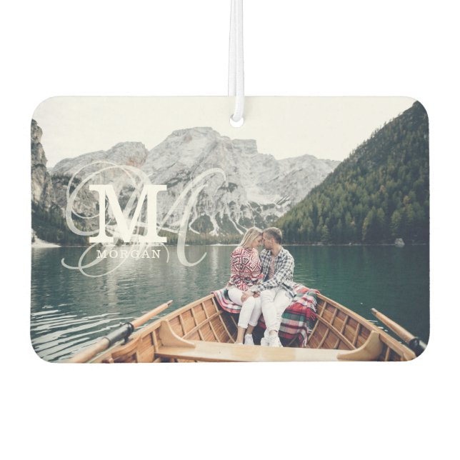 Custom Photo and Name Wedding Favor Air Freshener (Front)