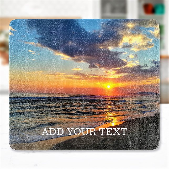 Custom Photo and Optional Text Personalized Cutting Board (Creator Uploaded)