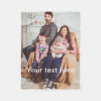 Custom Photo and/or Text Fleece Blanket