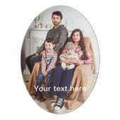 Custom Photo and/or Text Porcelain Serving Platter (Front Vertical)