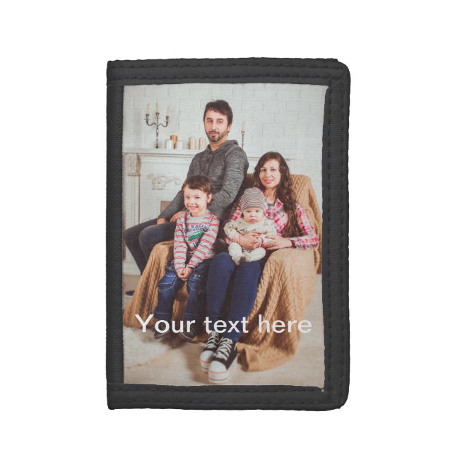 Custom Photo and/or Text Trifold Wallet (Front Vertical)