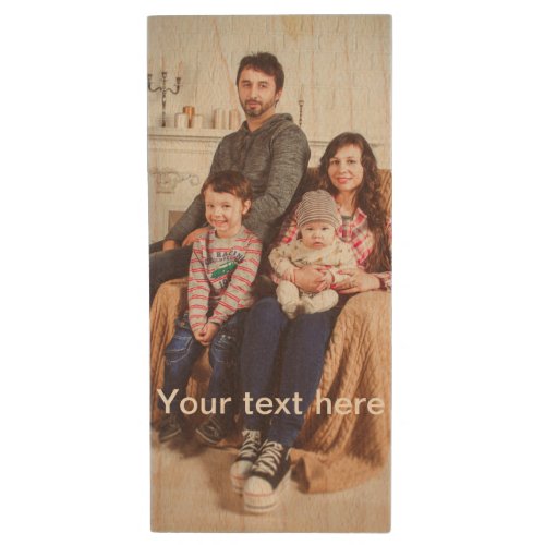 Custom Photo andor Text Wood Flash Drive