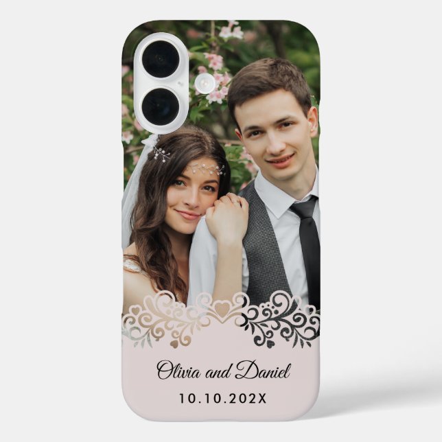 Custom Photo and Personalized Wedding Gift Case-Mate iPhone Case (Back)