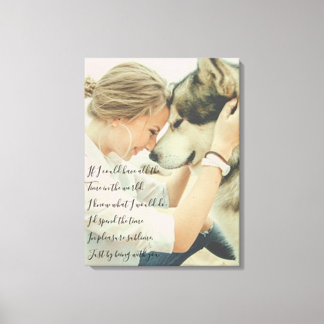 Custom photo and poem canvas print (Front)