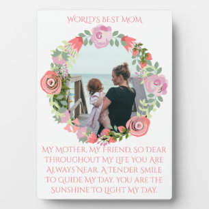 Custom photo and short poem plaque