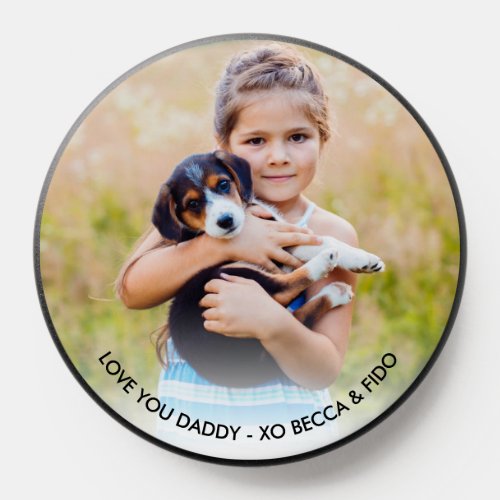 Custom Photo and Text Add Name Any Saying  PopSocket