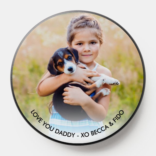Custom Photo and Text Add Name, Any Saying,  PopSocket (Popsocket)