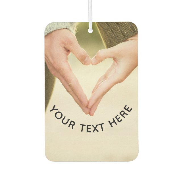 Custom Photo and Text Air Freshener (Front)