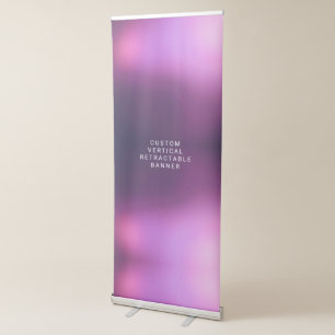 Custom photo and text Amethyst Mauve Grape Purple Retractable Banner