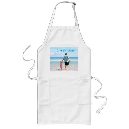 Custom Photo and Text Apron _ I Love You DAD