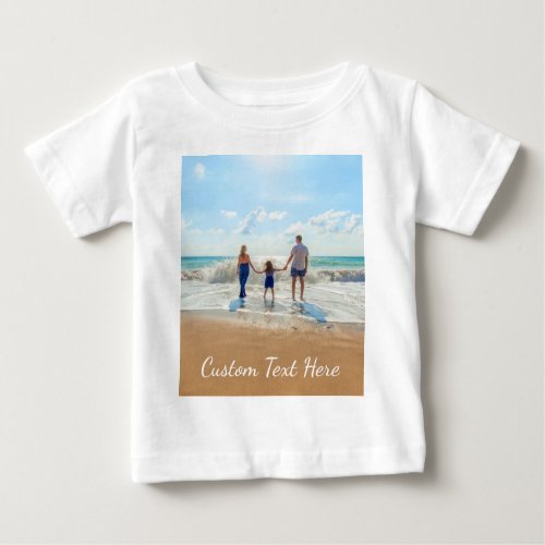 Custom Photo and Text Baby T_Shirt Your Own Design