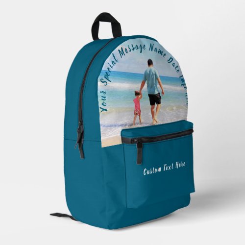 Custom Photo and Text Backpack Your Own Design