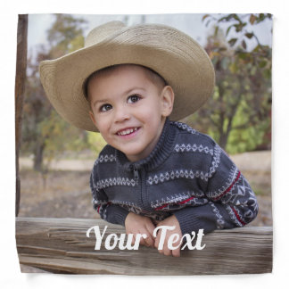 Custom Photo and Text. Bandana
