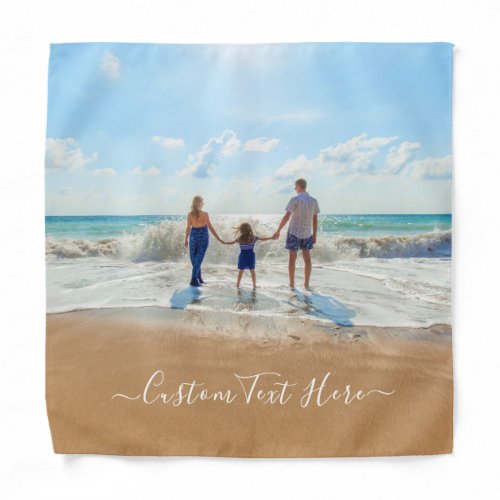 Custom Photo and Text Bandana Your Own Design