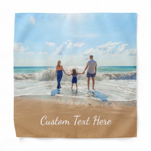 Custom Photo and Text Bandana _ Your Own Design