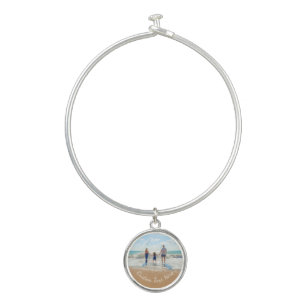 Custom Photo and Text Bangle Bracelet Your Photos