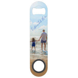Custom Photo and Text Bar Key Gift Your Own Design