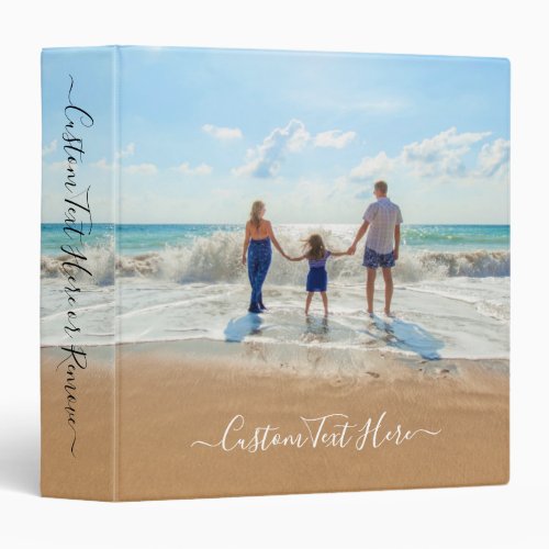 Custom Photo and Text Binder Your Own Design 